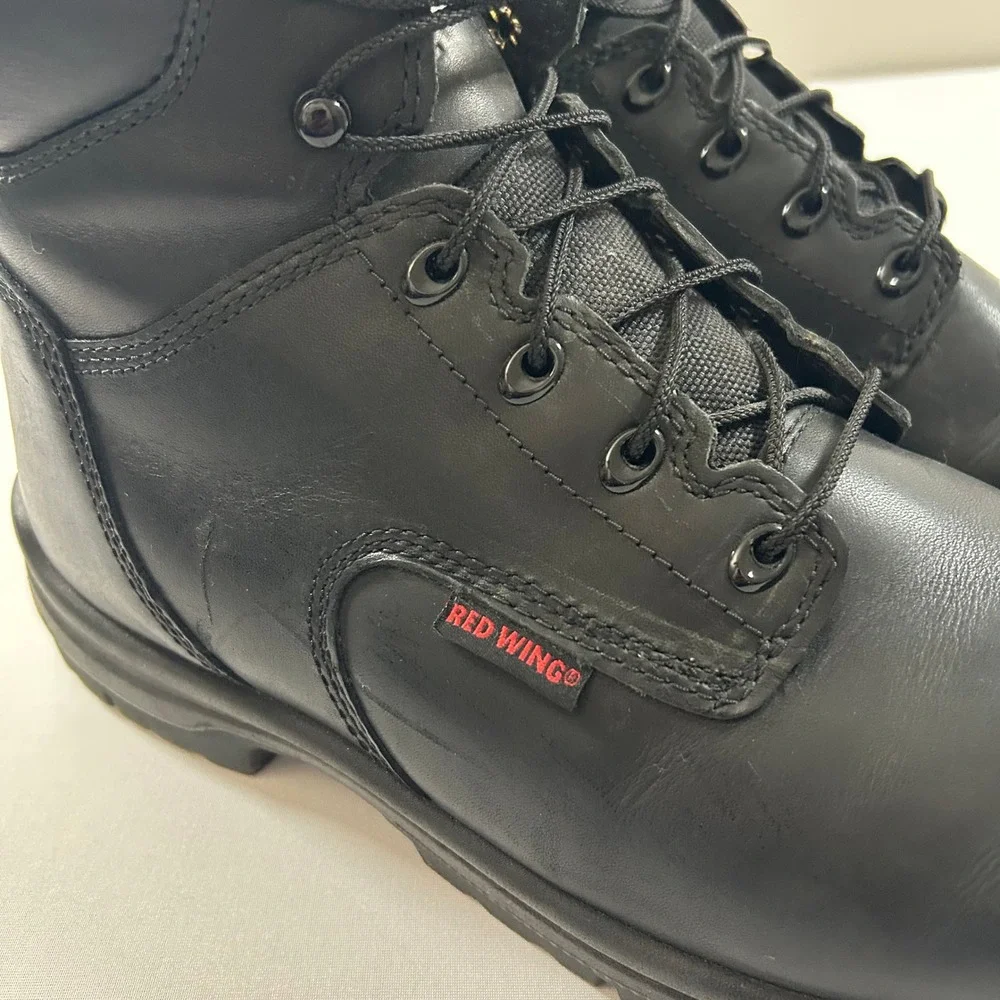 Red Wing Boots King Toe Work Shoes Mens 13 Black Leather Safety Toe‎ EH 2234